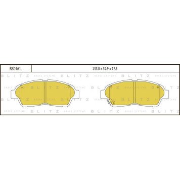 Колодки тормозные дисковые <b>BLITZ BB0161</b>