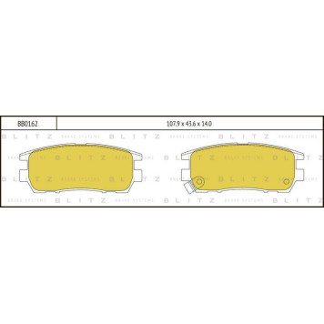 Колодки тормозные дисковые <b>BLITZ BB0162</b>