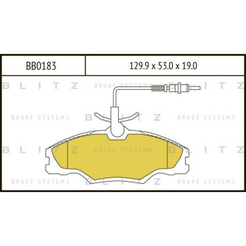 Колодки тормозные дисковые <b>BLITZ BB0183</b>