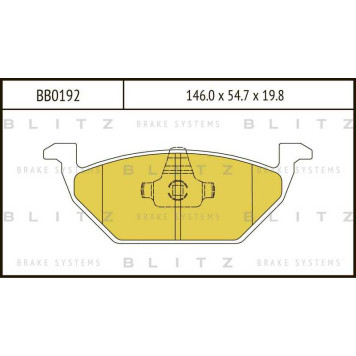Колодки тормозные дисковые <b>BLITZ BB0192</b>