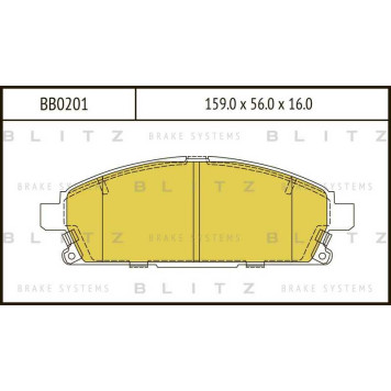 Колодки тормозные дисковые <b>BLITZ BB0201</b>