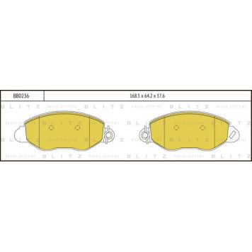 Колодки тормозные дисковые <b>BLITZ BB0236</b>
