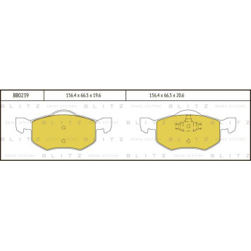 Колодки тормозные дисковые <b>BLITZ BB0239</b>