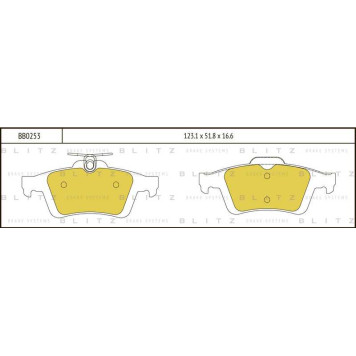 Колодки тормозные дисковые <b>BLITZ BB0253</b>