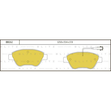 Колодки тормозные дисковые <b>BLITZ BB0262</b>
