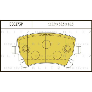 Колодки тормозные дисковые <b>BLITZ BB0273P</b>
