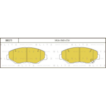 Колодки тормозные дисковые <b>BLITZ BB0275</b>