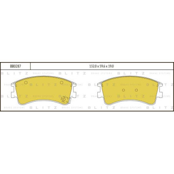 Колодки тормозные дисковые <b>BLITZ BB0287</b>