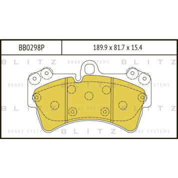 Колодки тормозные дисковые <b>BLITZ BB0298P</b>