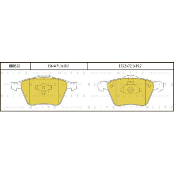 Колодки тормозные дисковые <b>BLITZ BB0320</b>