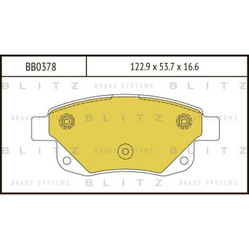 Колодки тормозные дисковые <b>BLITZ BB0378</b>