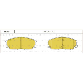 Колодки тормозные дисковые <b>BLITZ BB0383</b>