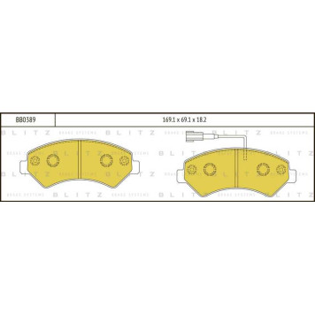 Колодки тормозные дисковые <b>BLITZ BB0389</b>