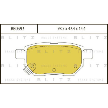 Колодки тормозные дисковые <b>BLITZ BB0393</b>
