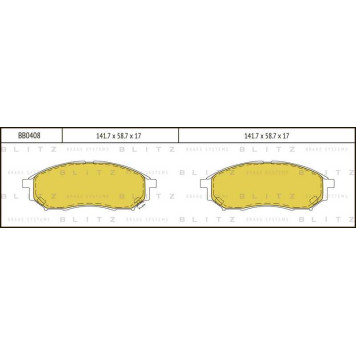 Колодки тормозные дисковые <b>BLITZ BB0408</b>