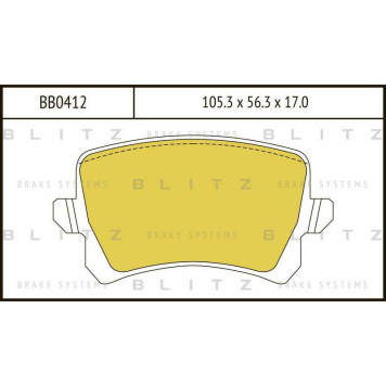 Колодки тормозные дисковые <b>BLITZ BB0412</b>