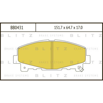 Колодки тормозные дисковые <b>BLITZ BB0431</b>