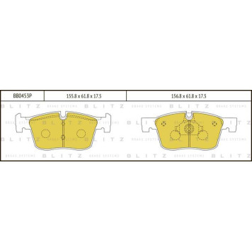 Колодки тормозные дисковые <b>BLITZ BB0453P</b>
