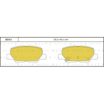 Колодки тормозные дисковые <b>BLITZ BB0463</b>