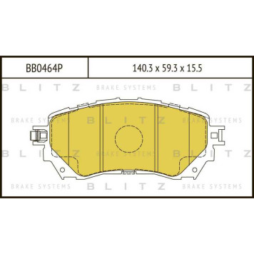 Колодки тормозные дисковые <b>BLITZ BB0464P</b>