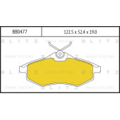 Колодки тормозные дисковые пер CITROEN C3 02-> <b>BLITZ BB0477</b>