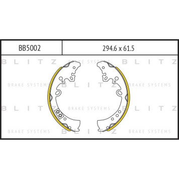Колодки тормозные барабанные <b>BLITZ BB5002</b>