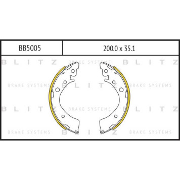 Колодки тормозные барабанные <b>BLITZ BB5005</b>