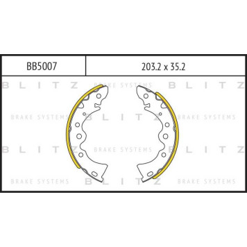 Колодки тормозные барабанные <b>BLITZ BB5007</b>