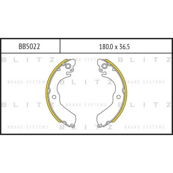 Колодки тормозные барабанные <b>BLITZ BB5022</b>