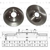 Диск тормозной <b>BLITZ BS0111</b>