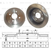 Диск тормозной <b>BLITZ BS0116</b>