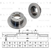 Диск тормозной <b>BLITZ BS0119</b>