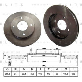 Диск тормозной <b>BLITZ BS0127</b>