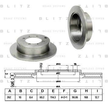 Диск тормозной <b>BLITZ BS0139</b>