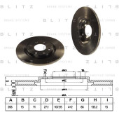 Диск тормозной <b>BLITZ BS0150</b>
