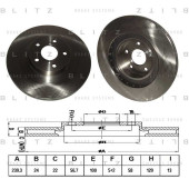 Диск тормозной <b>BLITZ BS0166</b>
