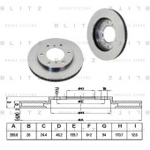 Диск тормозной <b>BLITZ BS0169</b>