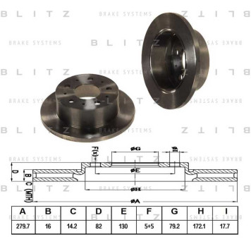 Диск тормозной <b>BLITZ BS0175</b>
