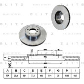 Диск тормозной <b>BLITZ BS0189</b>