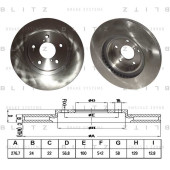 Диск тормозной <b>BLITZ BS0196</b>