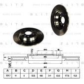 Диск тормозной <b>BLITZ BS0224</b>