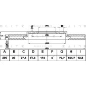 Диск тормозной <b>BLITZ BS0227</b>