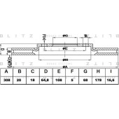 Диск тормозной <b>BLITZ BS0244</b>