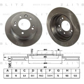 Диск тормозной <b>BLITZ BS0288</b>