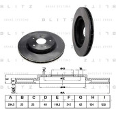Диск тормозной <b>BLITZ BS0298</b>