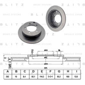 Диск тормозной <b>BLITZ BS0305</b>