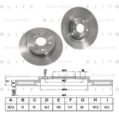 Диск тормозной <b>BLITZ BS0312</b>