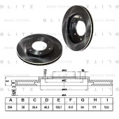 Диск тормозной <b>BLITZ BS0322</b>