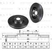 Диск тормозной <b>BLITZ BS0326</b>