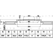 Диск тормозной <b>BLITZ BS0328</b>